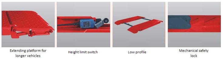 Scissor lift 3 tonne features