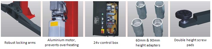 2 Post lift - manual features